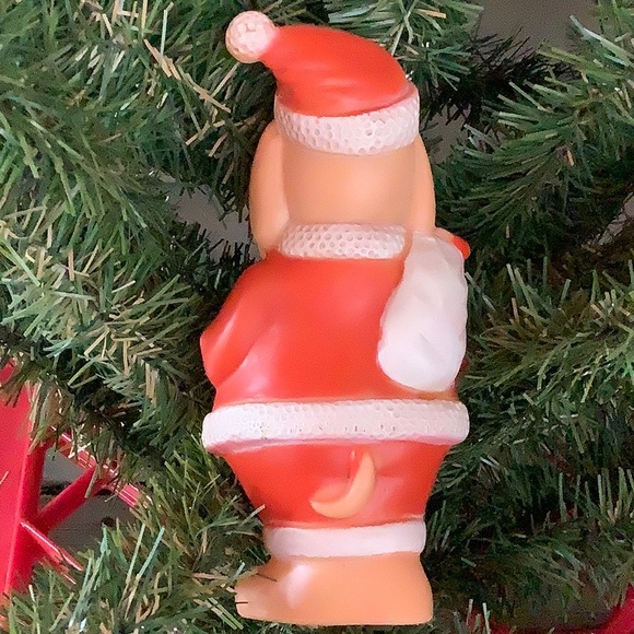 🎅🏻 Vintage 1960’s Christmas Santa “Paws” Rubber Dog Squeaky Toy - Picture 3 of 6